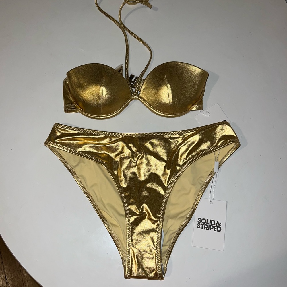 NEW Gold XS bikini from Solid and Striped